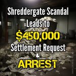 Shreddergate Scandal Leads to $450,000 Settlement Request; Arrest