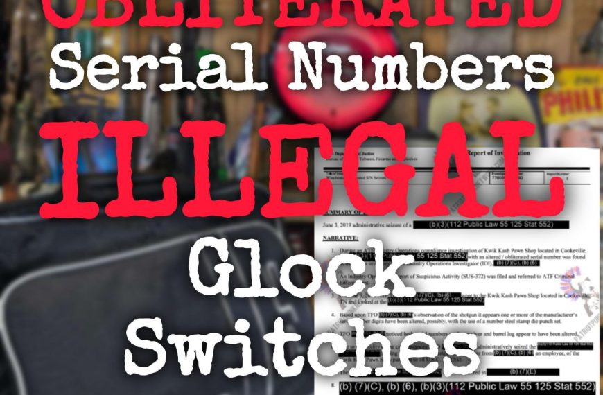 OBLITERATED Serial Numbers & ILLEGAL Glock Switches