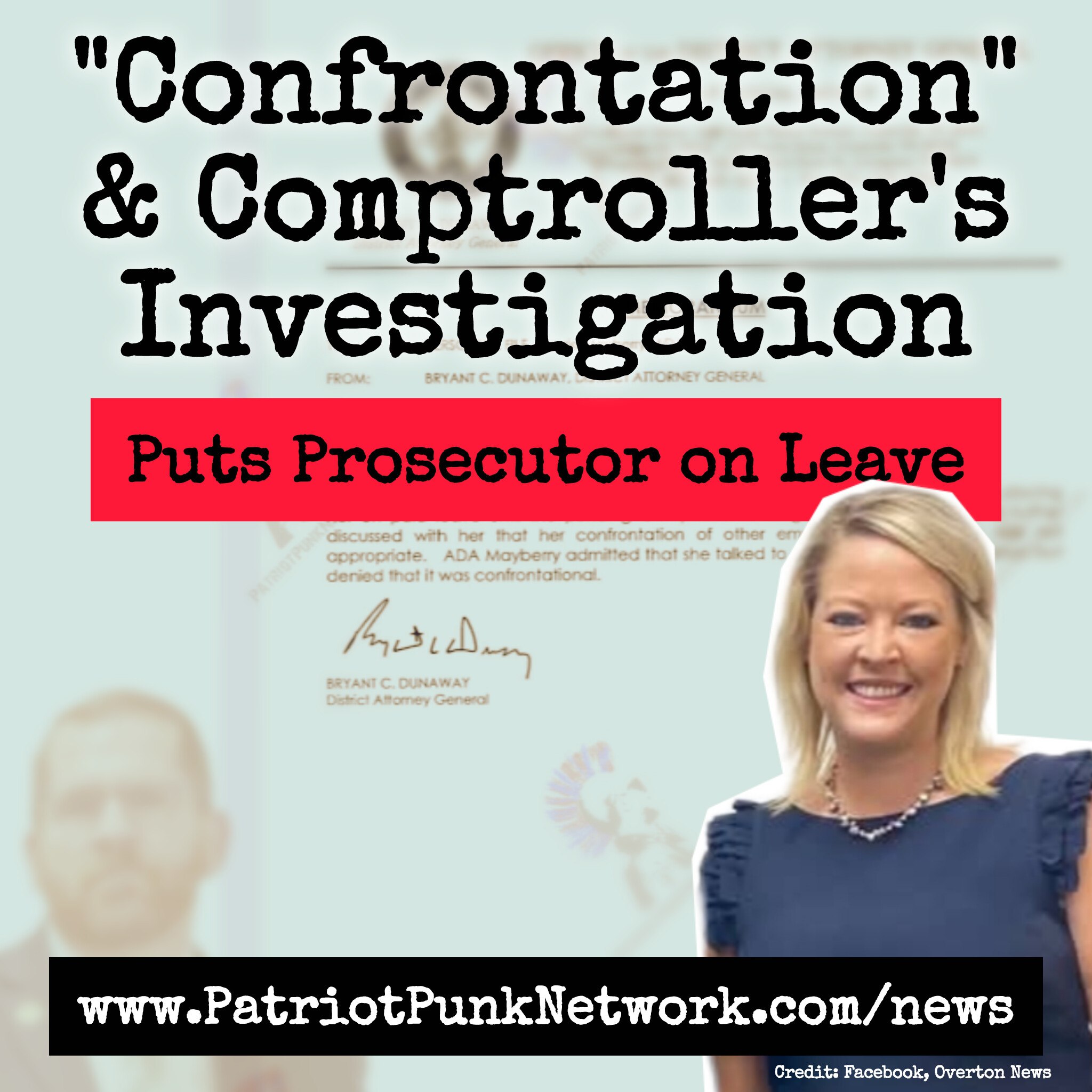 “Confrontation” & Comptroller’s Investigation puts Prosecutor on Leave